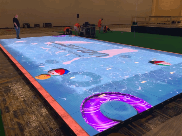Digital Interactive Indoor Pool Stage