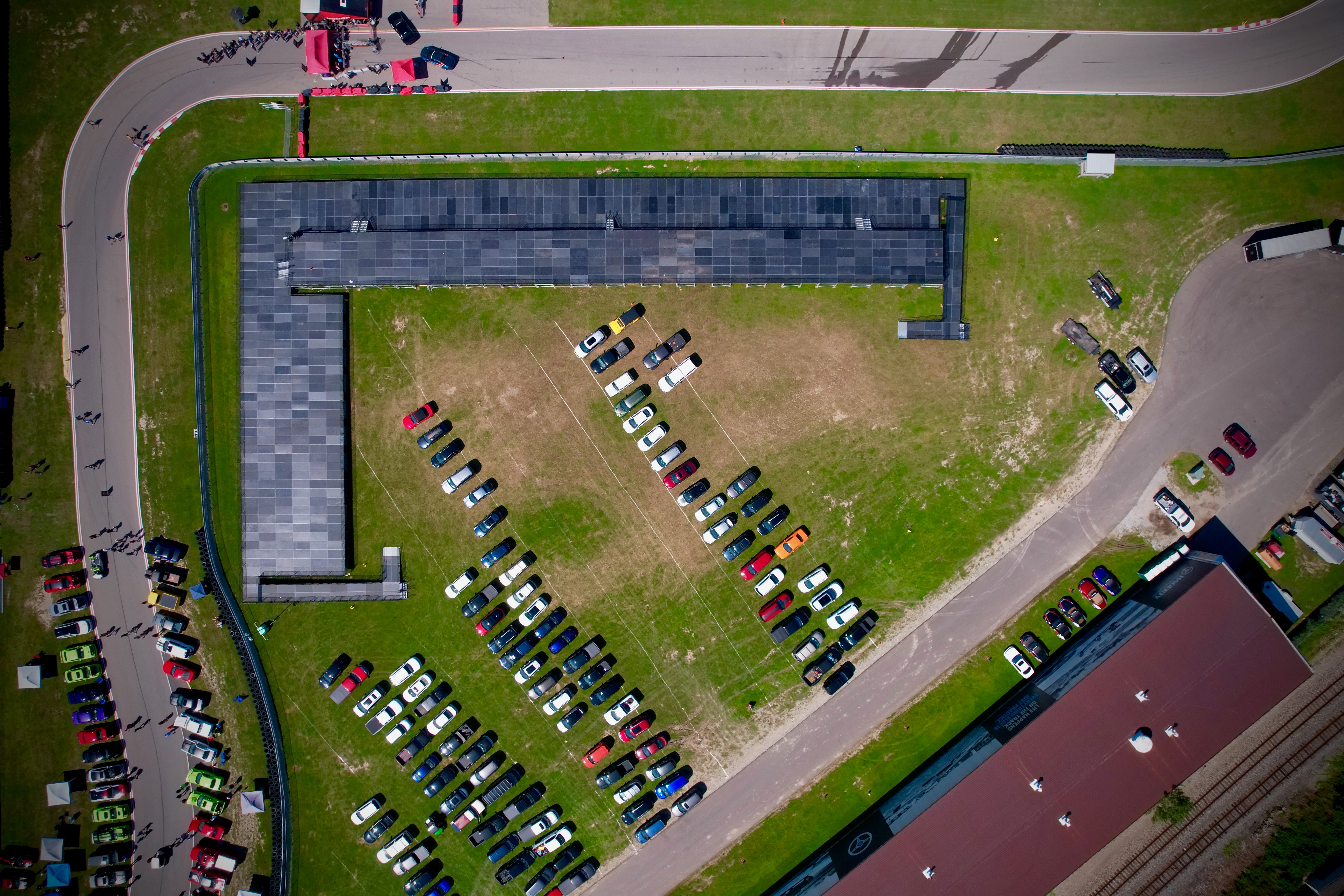 Turn 9 Press & Audience Platform at M1 Concourse in Pontiac, Michigan