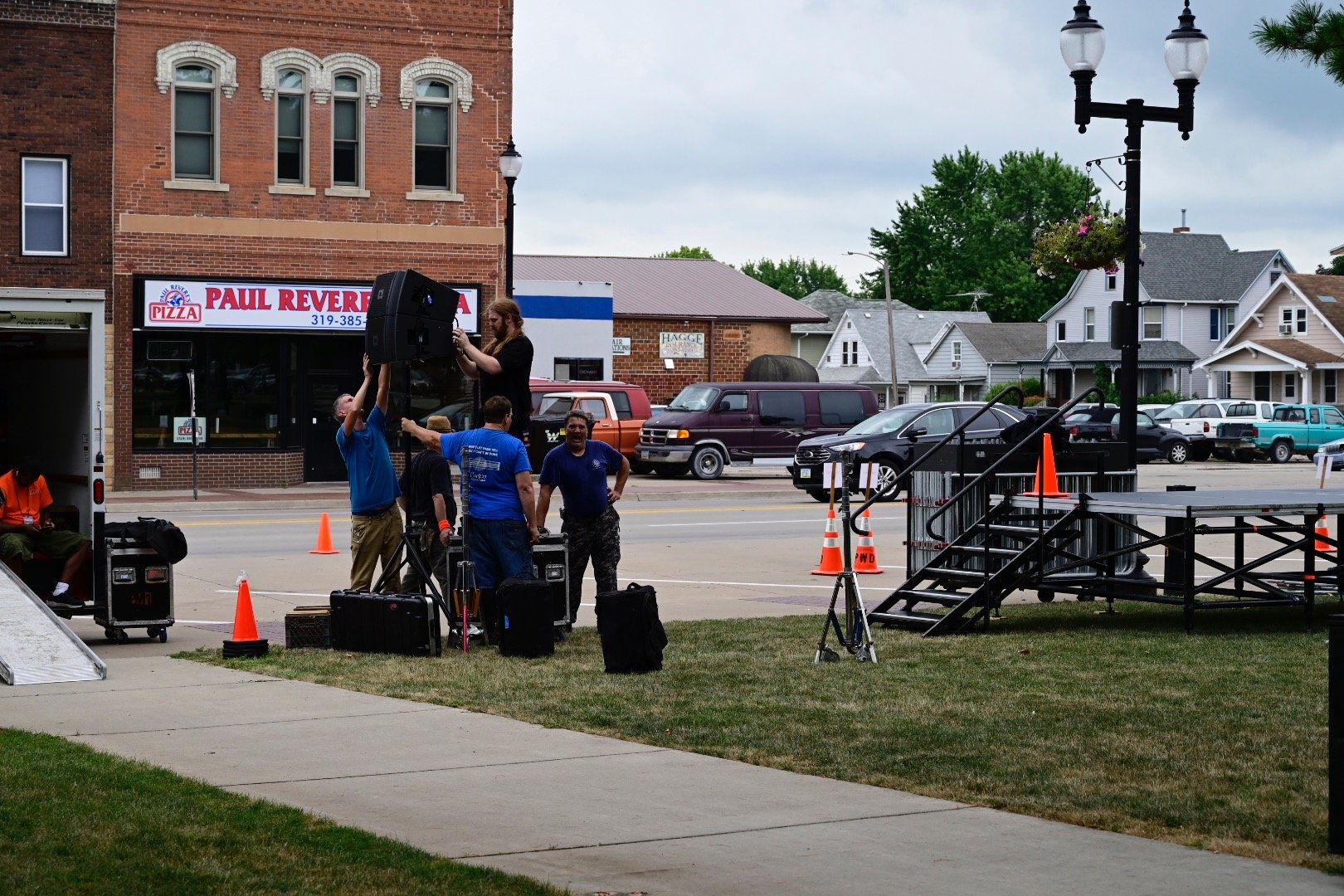 PM1 Political Event Production Crews finish installing sound systems