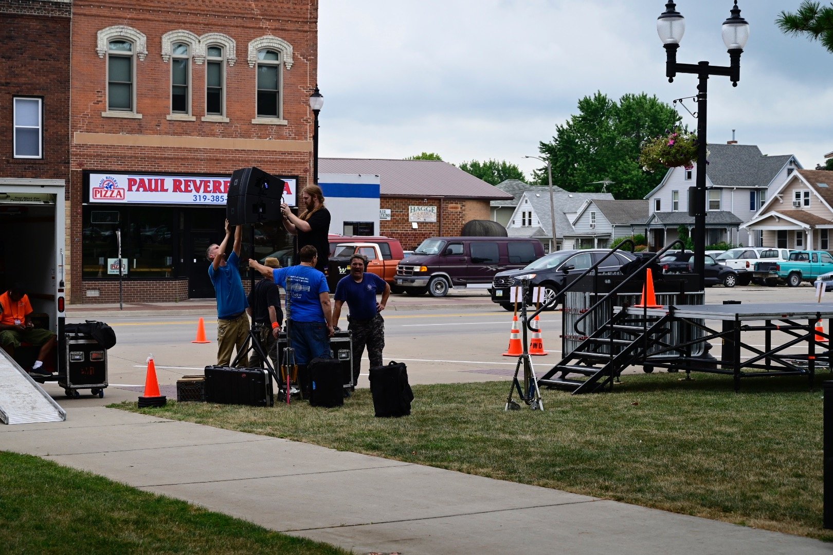 PM1 Political Event Production Crews finish installing sound systems