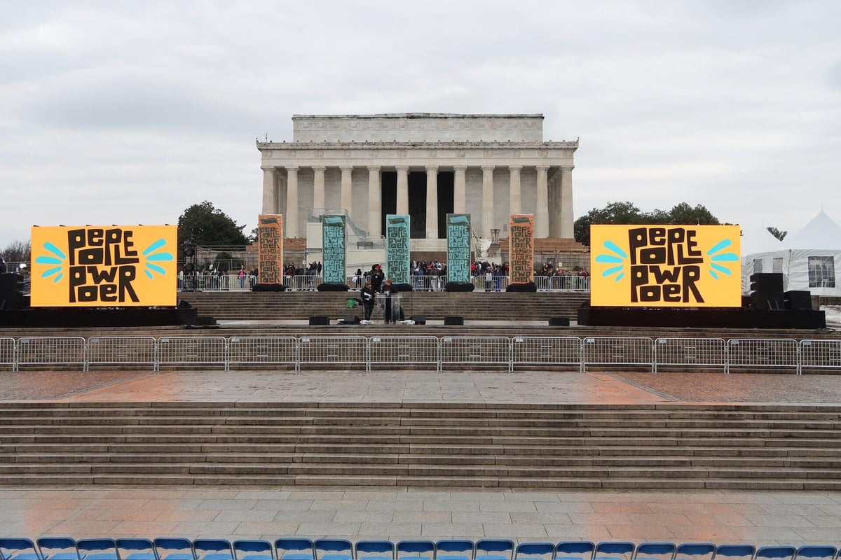 Rally at the Lincoln Memorial in Washington, DC