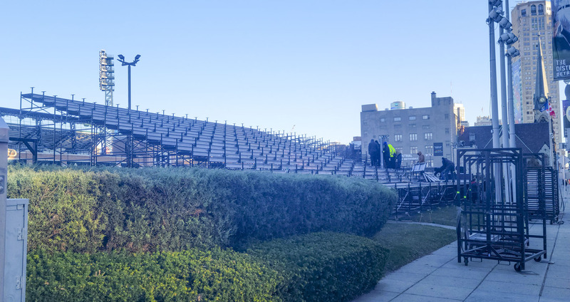 PM1 grandstands along Woodward Avenue for America's Thanksgiving Parade in Detroit