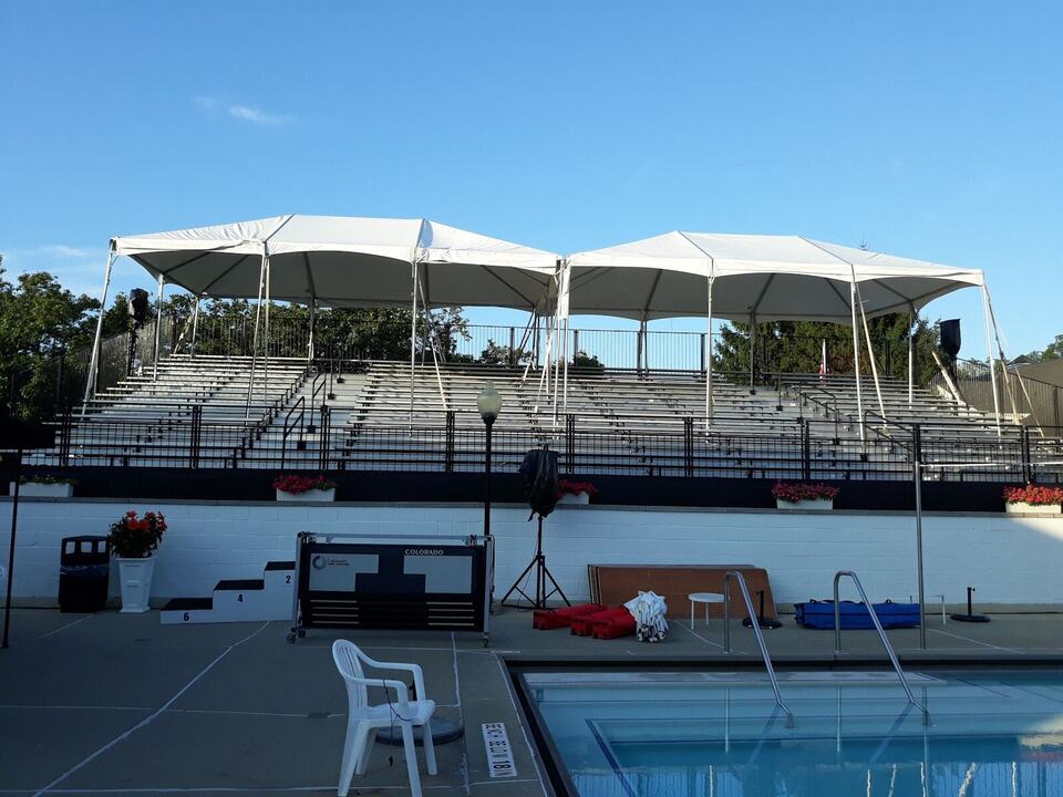 Elevated Poolside Bleachers