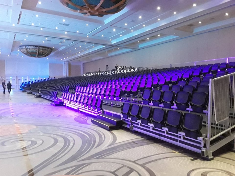 Tip-Up Seats in a Ballroom