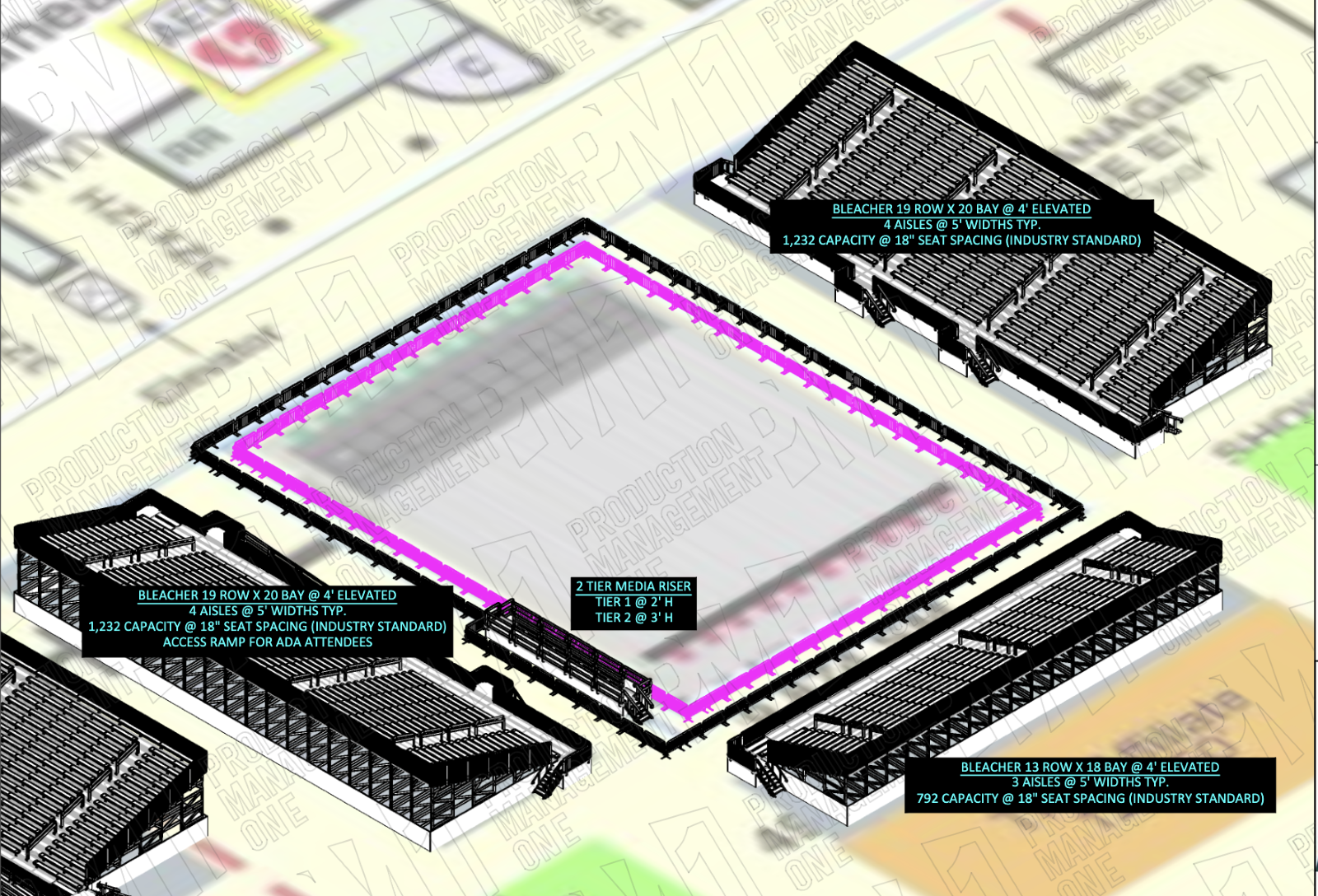 Our team will start by creating a detailed layout of the event.