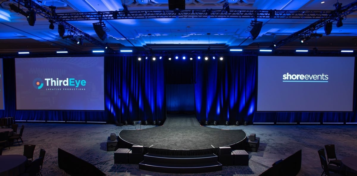 Custom resort staging built for an event producer