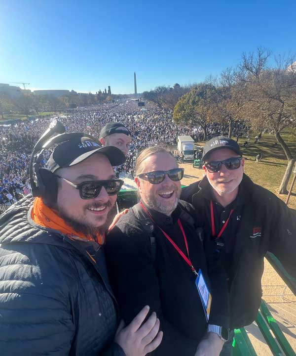 Three PM1 PM1's above a crowd of several hundred thousand on the National Mall