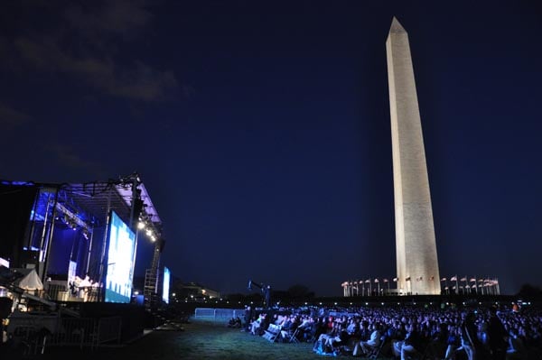 An entertainment event produced by PM1 at the base of the Washington Monument on the National Mall in Washington DC