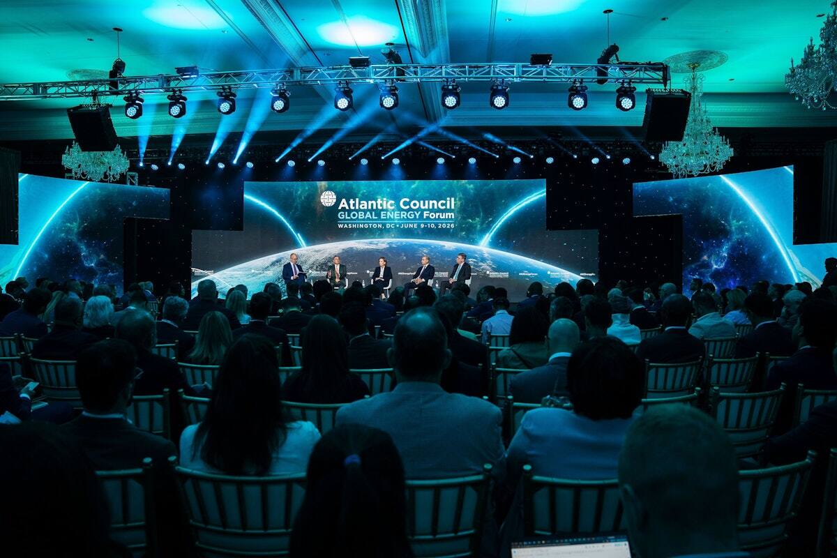 Panel on the PM1 stage at the Atlantic Council Global Energy Forum in Washington, DC