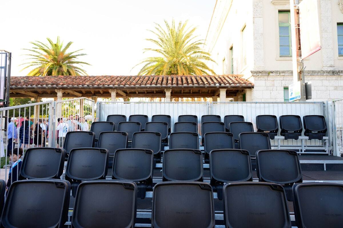 Tip-Up Seats Outdoors